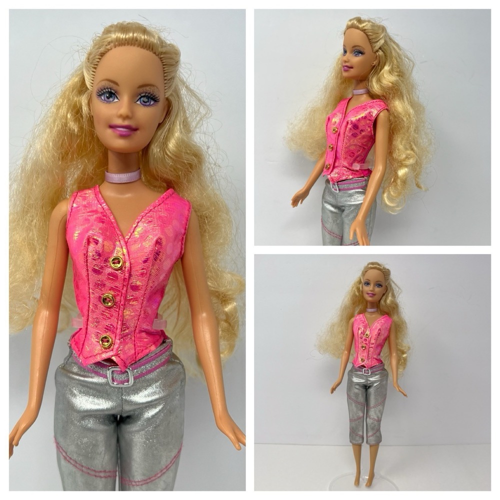 Barbie Doll Pegasus Princess Annika 1999-1998 Re dress in Pink Top Silver Pants